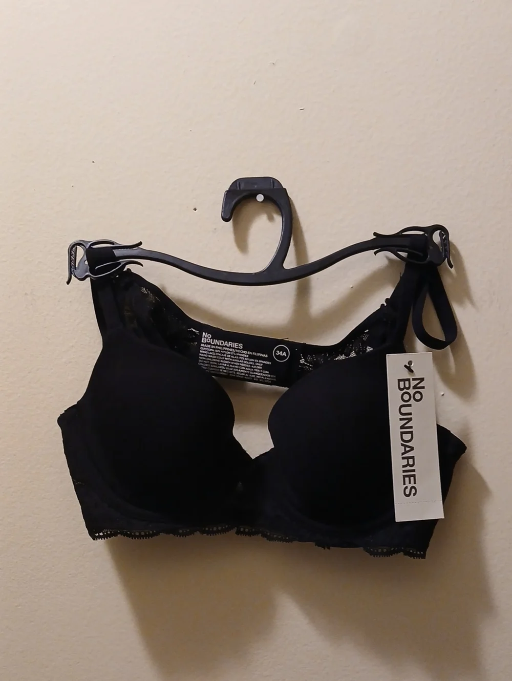 Black Demi Underwire T-Shirt Bra